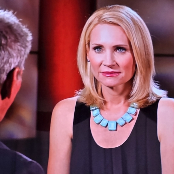 Ann Taylor Silver Aqua Faux Moonstone Bib Necklace - Picture 16 of 16